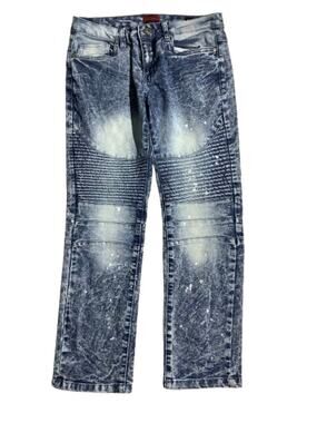 Truth Substance Kids Acid Wash Jeans Size 10 – Slim Fit, Moto, Distressed
